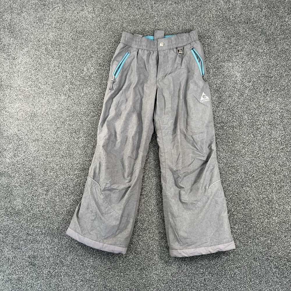 Gerry Kids Size S 7/8 Gray Insulated Snow Ski Pants Fleece Lined Winter
